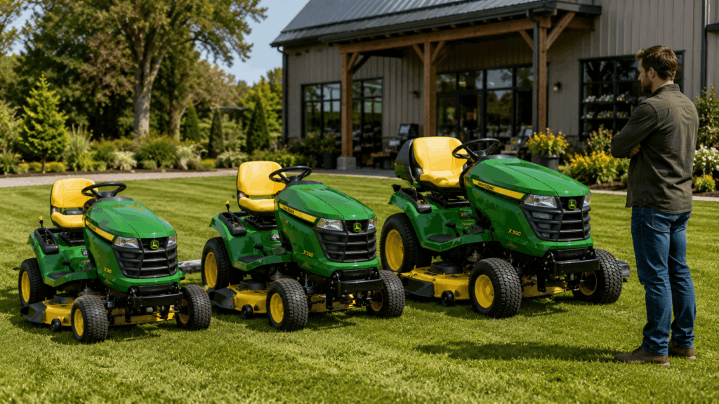 Comparaison de plusieurs tracteurs tondeuses