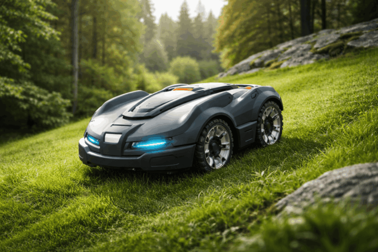 Comment choisir le meilleur robot tondeuse sur terrain accidenté