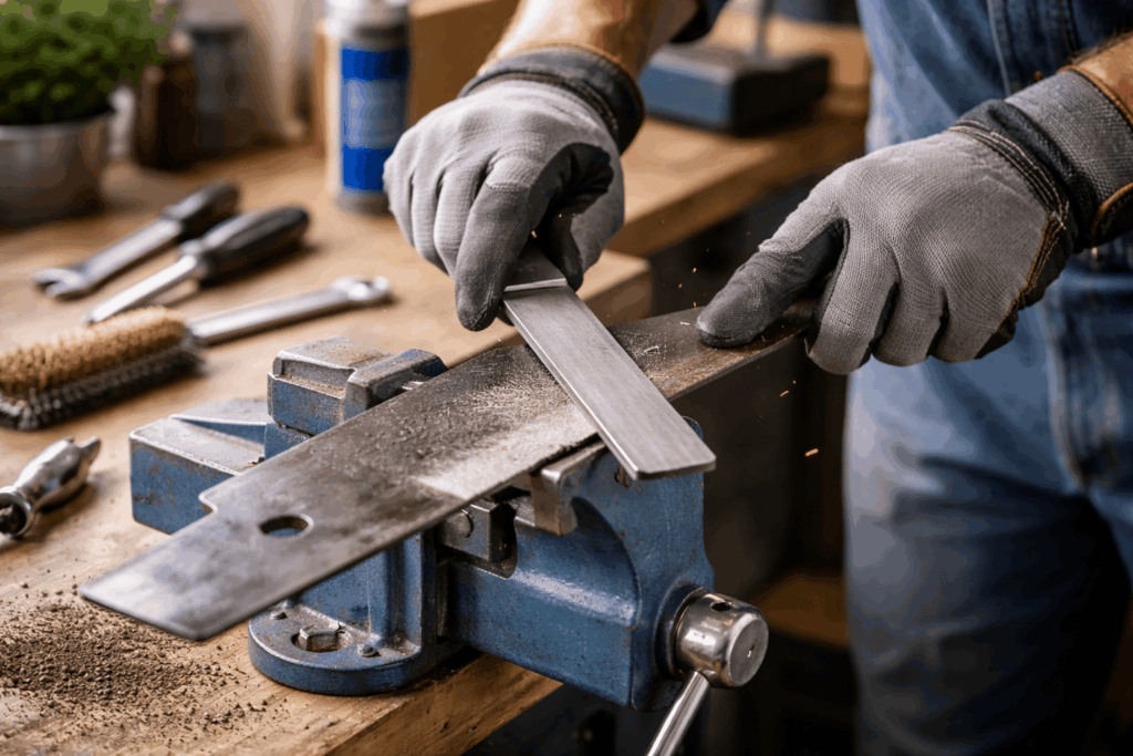 entretenir et affûter les lames de sa tondeuse