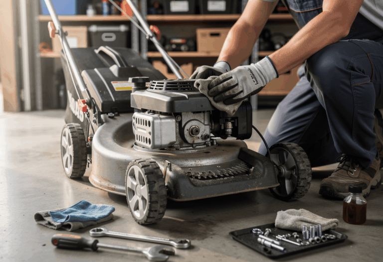 entretenir sa tondeuse thermique avant l'hiver