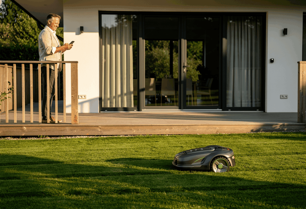 Jardin impeccable entretenu automatiquement