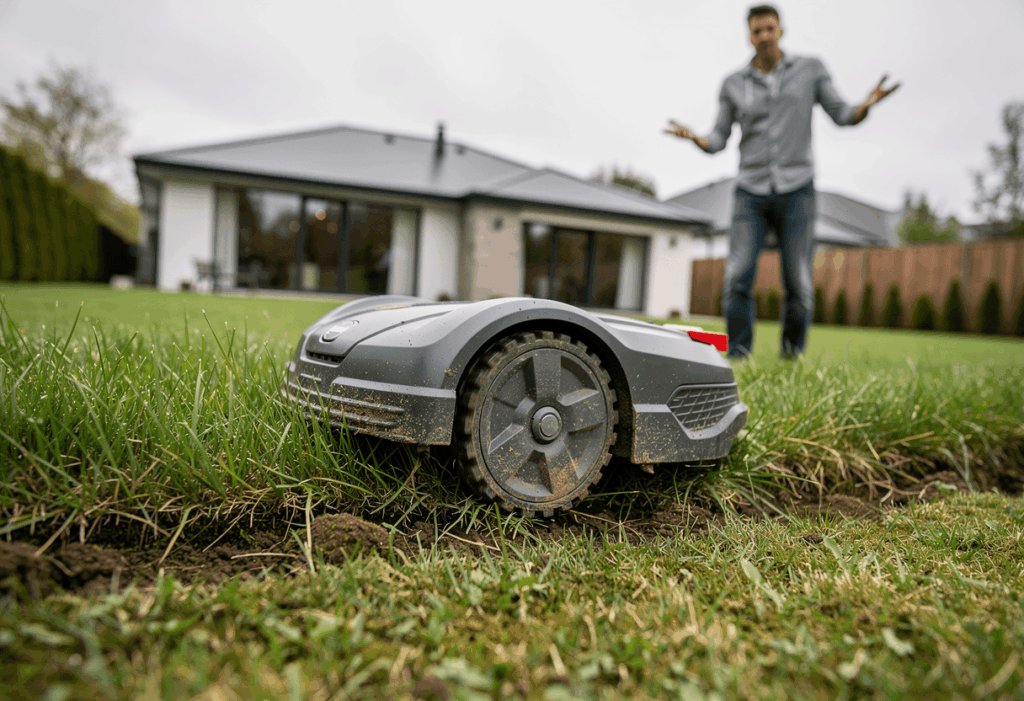 qu'est ce qui cause le fait que mon robot tondeuse s'arrête en pleine tonte