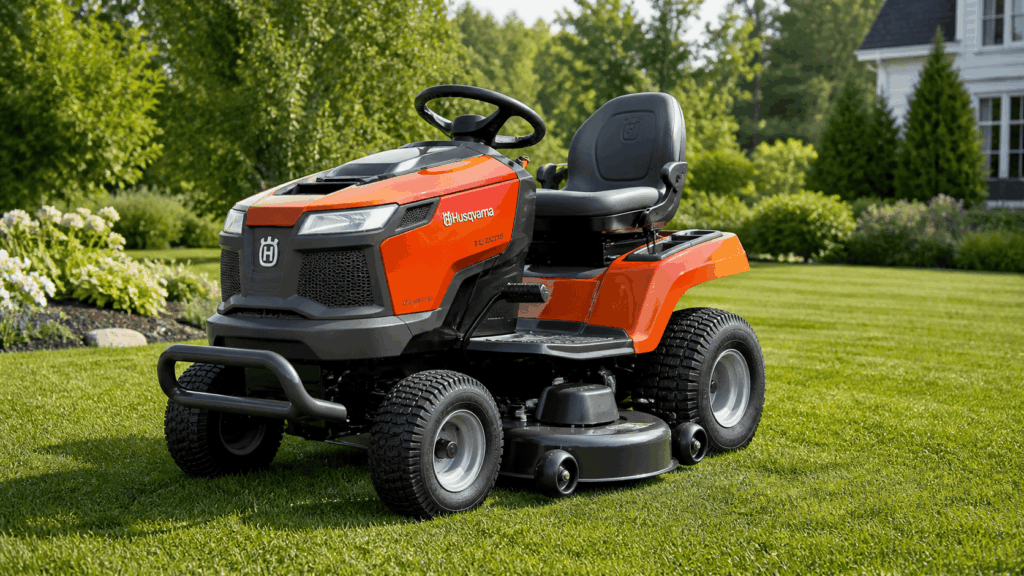 tracteur tondeuse de la marque husqvarna
