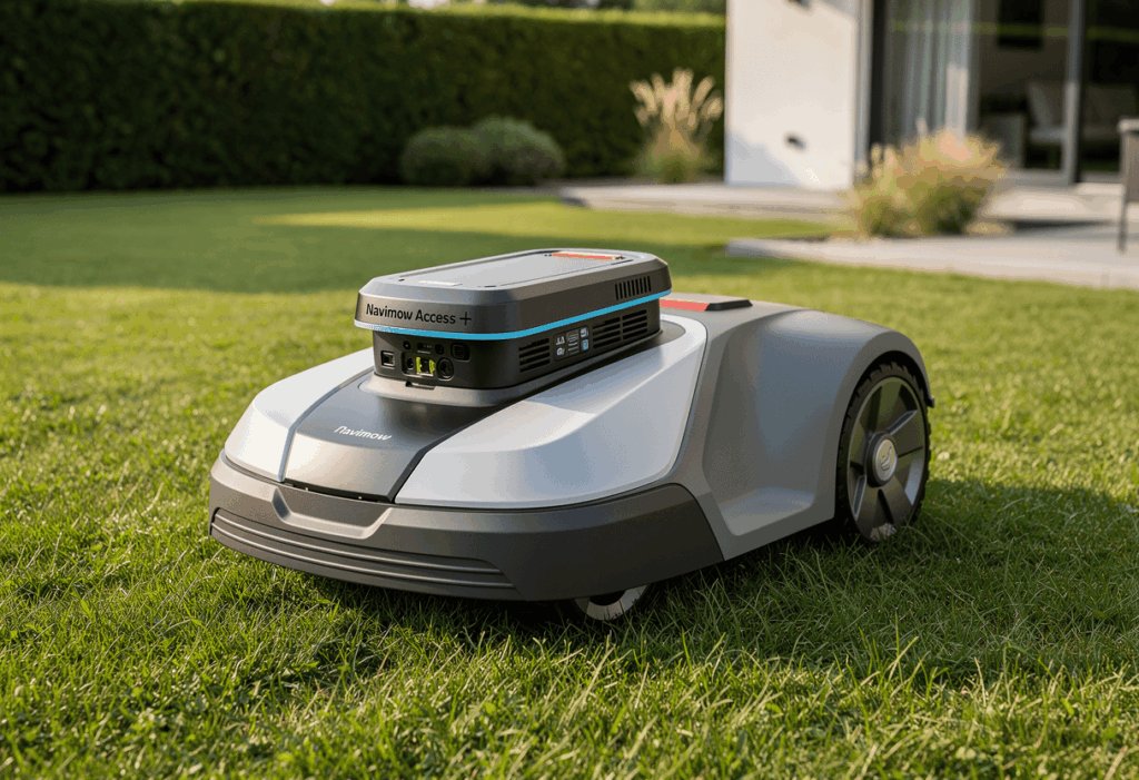 Module Navimow Access+ et robot tondeuse