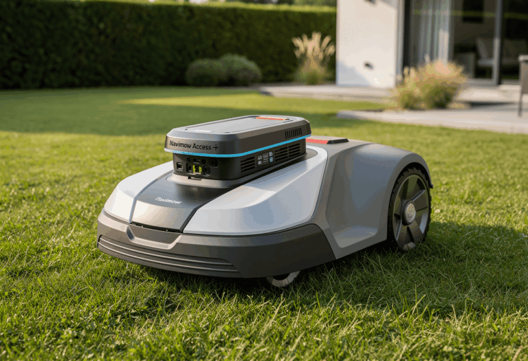 Module Navimow Access+ et robot tondeuse
