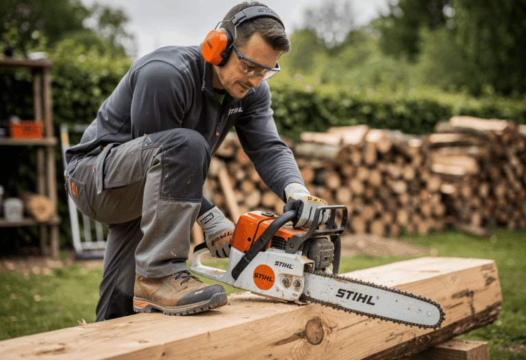 Les étapes du démarrage d'une tronçonneuse Stihl
