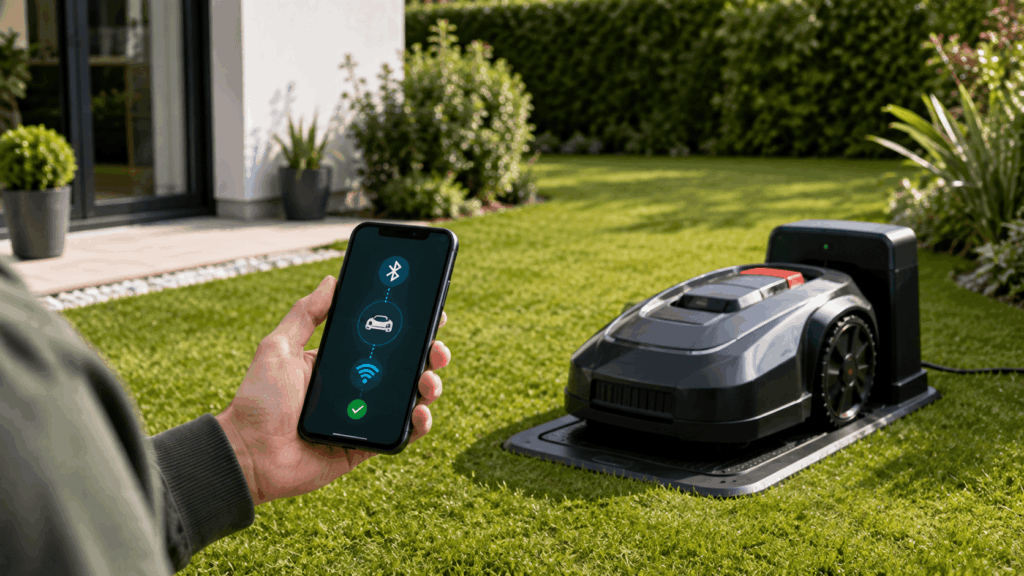 Connexion du robot tondeuse au smartphone